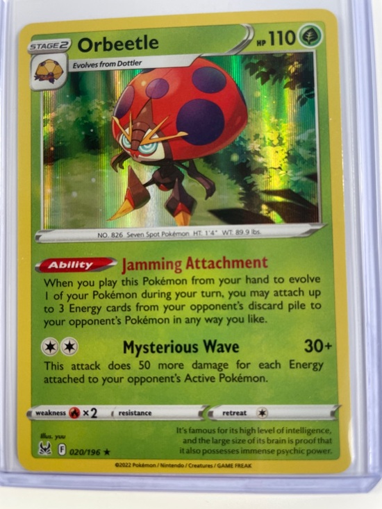 Pokemon Other - Pokemon Orbeetle Holo Card - Red, Green, Purple